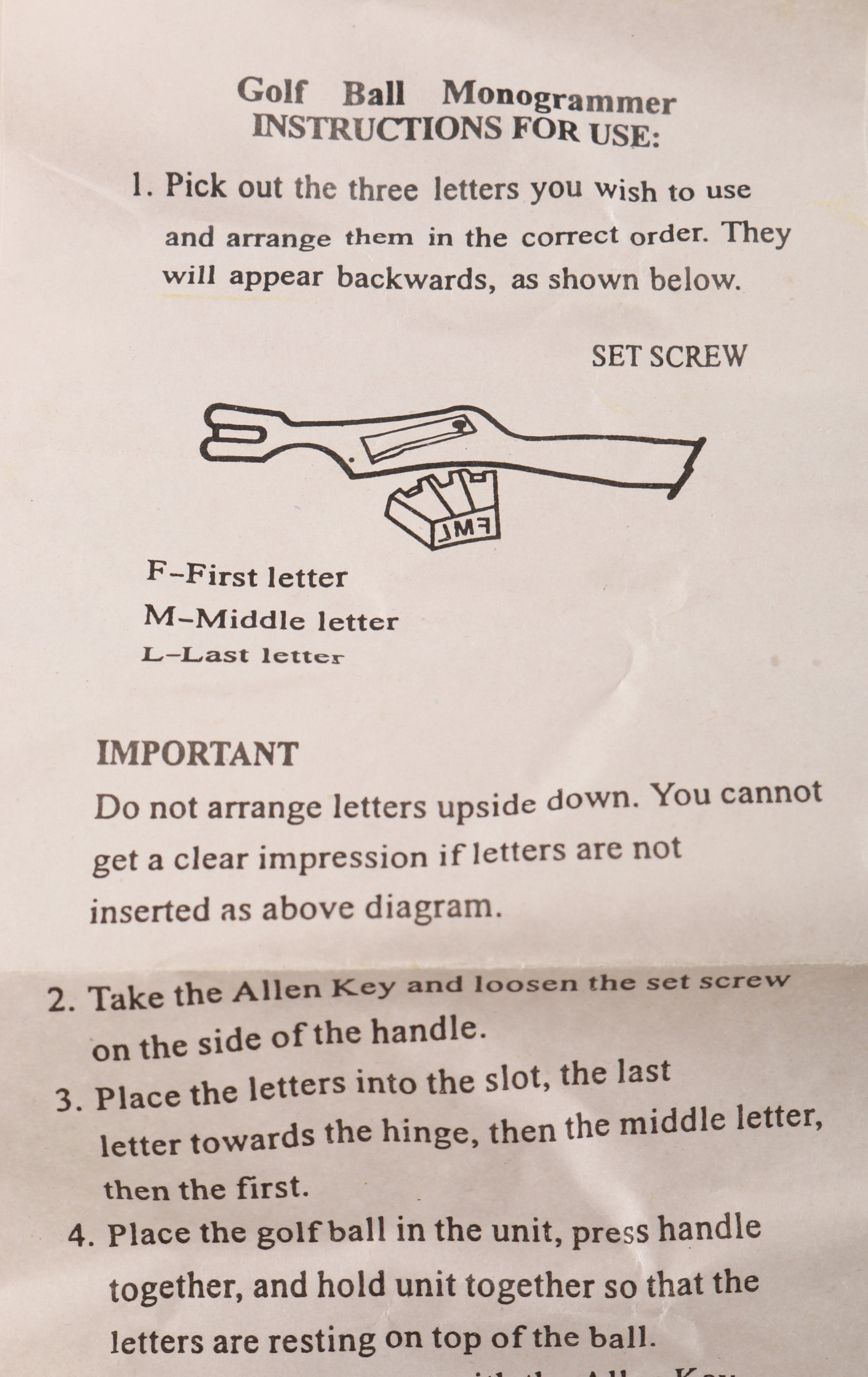 Clubhouse Collection Golf Ball Monogramer