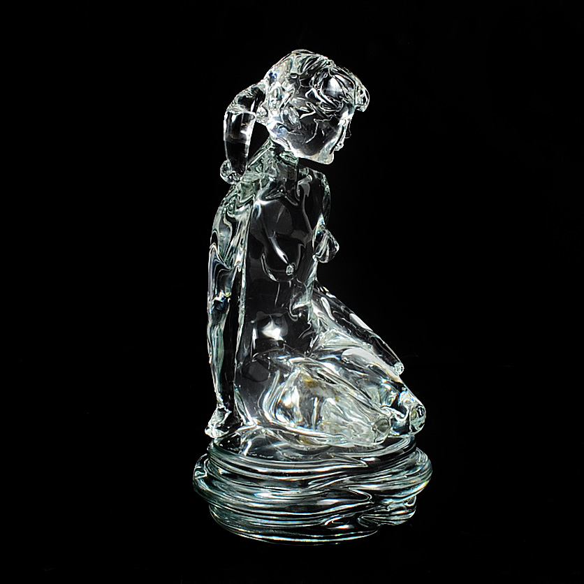 Loredano Rosin Seated Nude Glass Sculpture