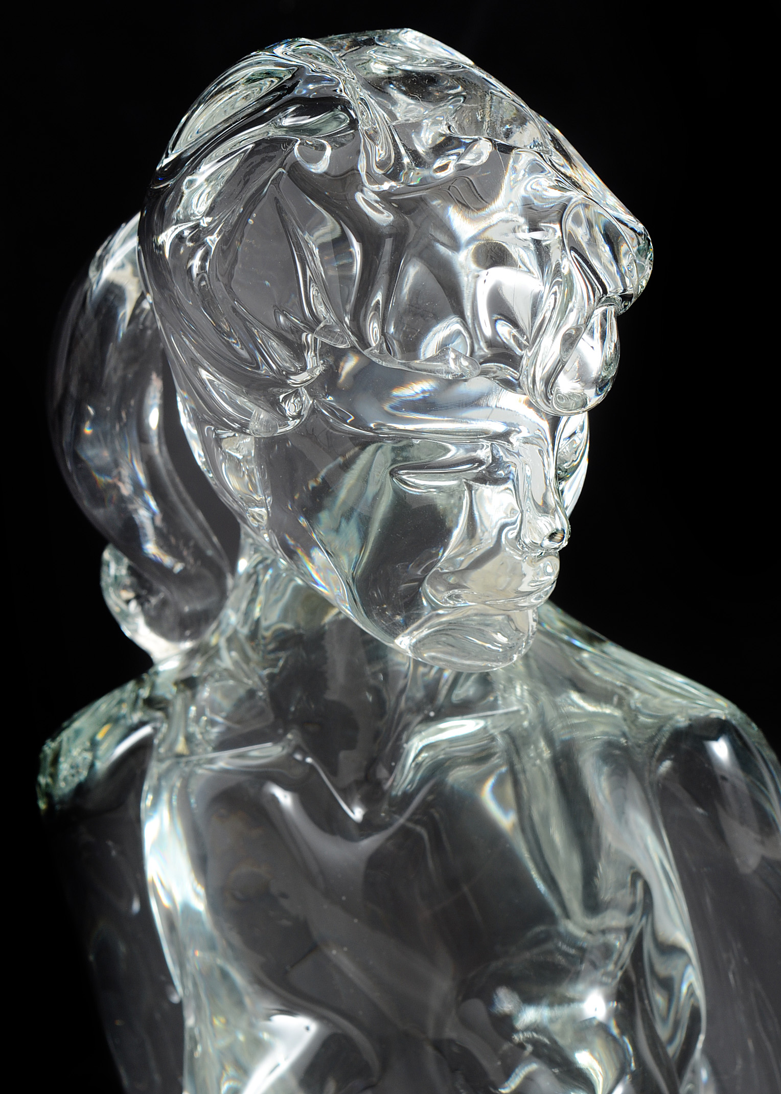 Loredano Rosin Seated Nude Glass Sculpture