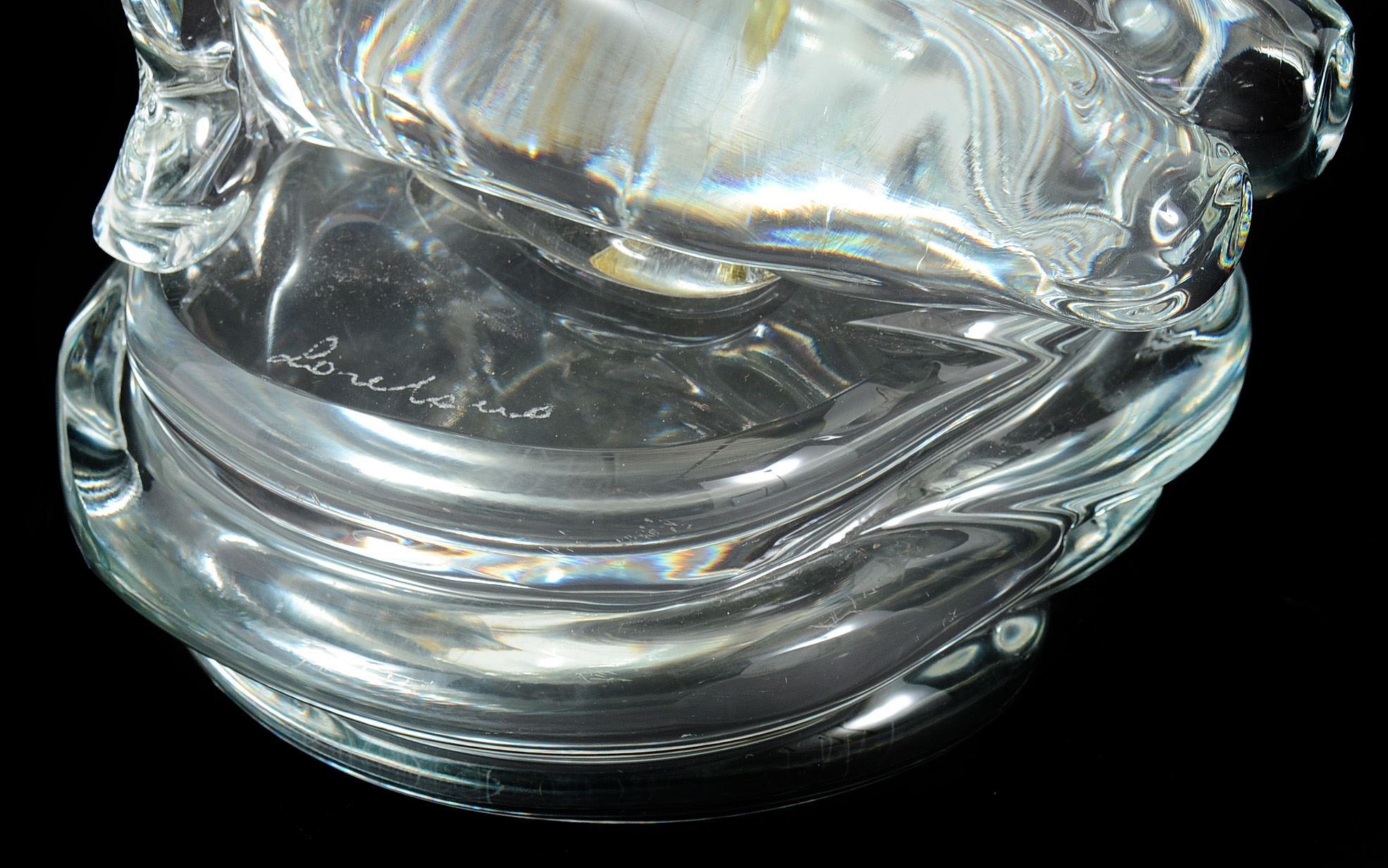 Loredano Rosin Seated Nude Glass Sculpture