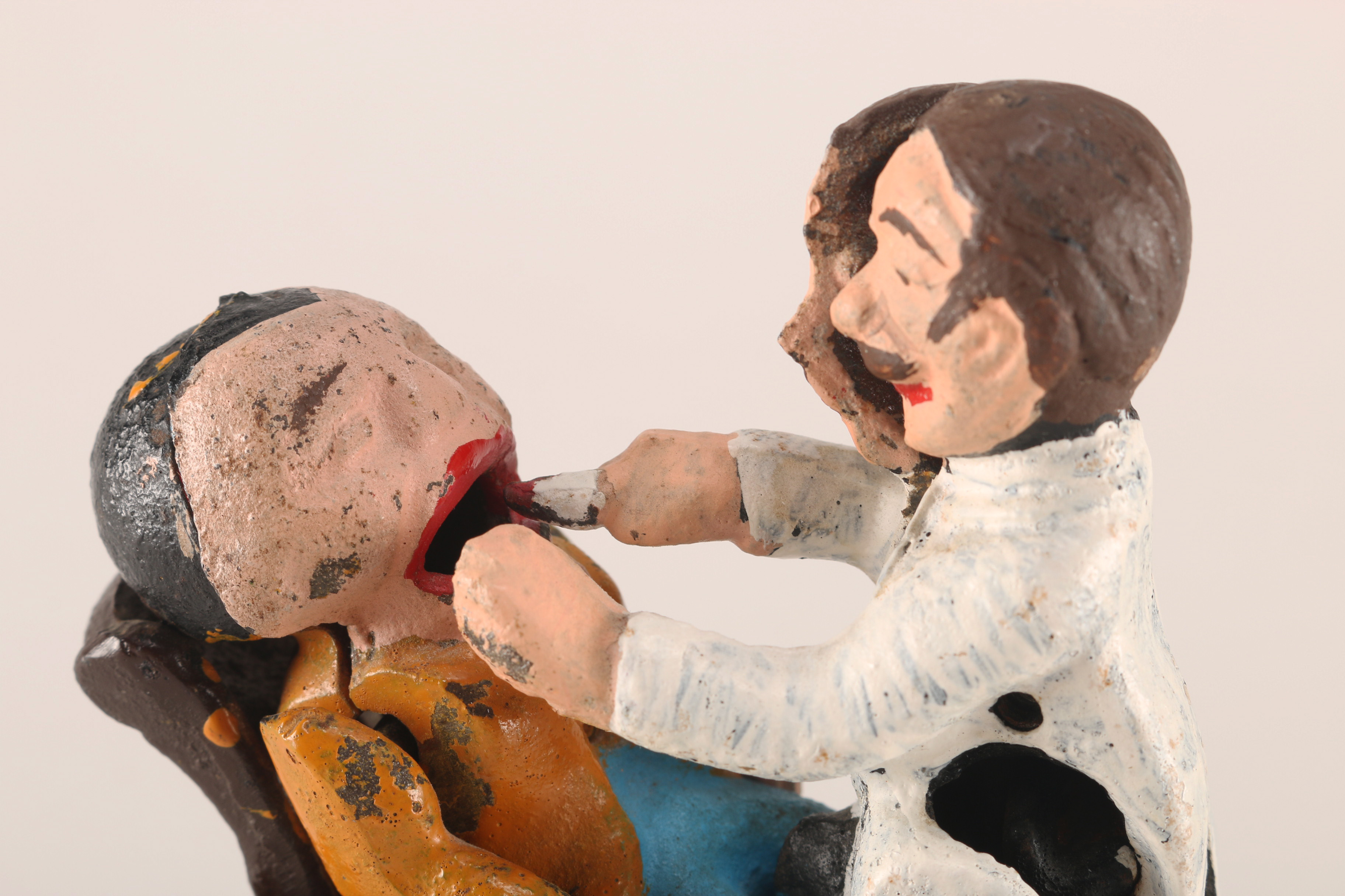 Vintage Dentist-Themed Bank and Figures