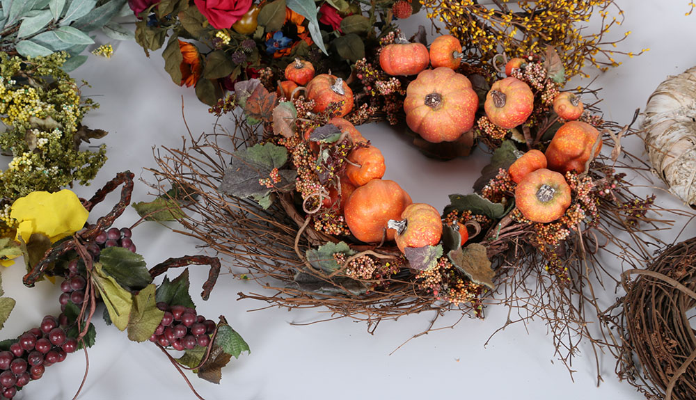 Assortment of Eight Decorative Wreaths