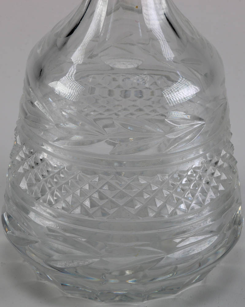 Set of Twenty-One Cut Glass Wine Glasses with Decanter