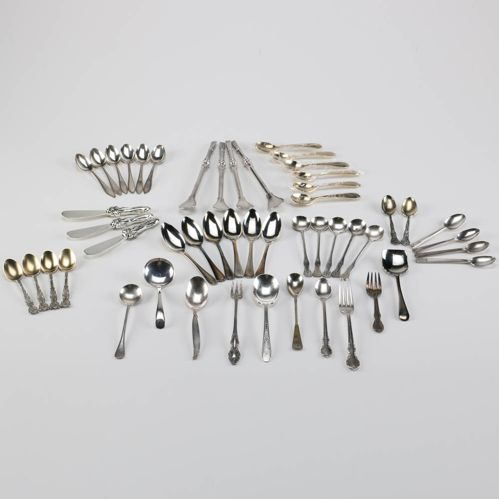 Collection of Fifty Silver Plated Flatware Pieces