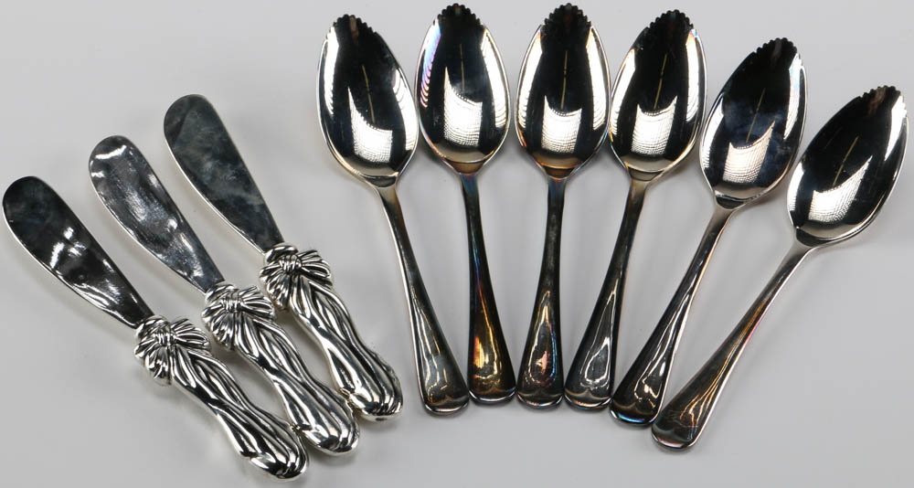 Collection of Fifty Silver Plated Flatware Pieces