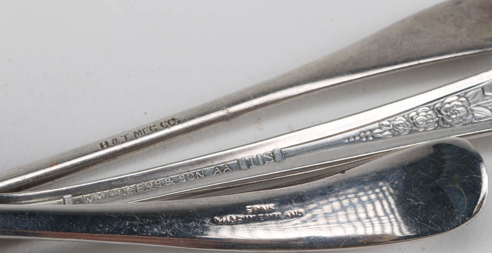 Collection of Fifty Silver Plated Flatware Pieces