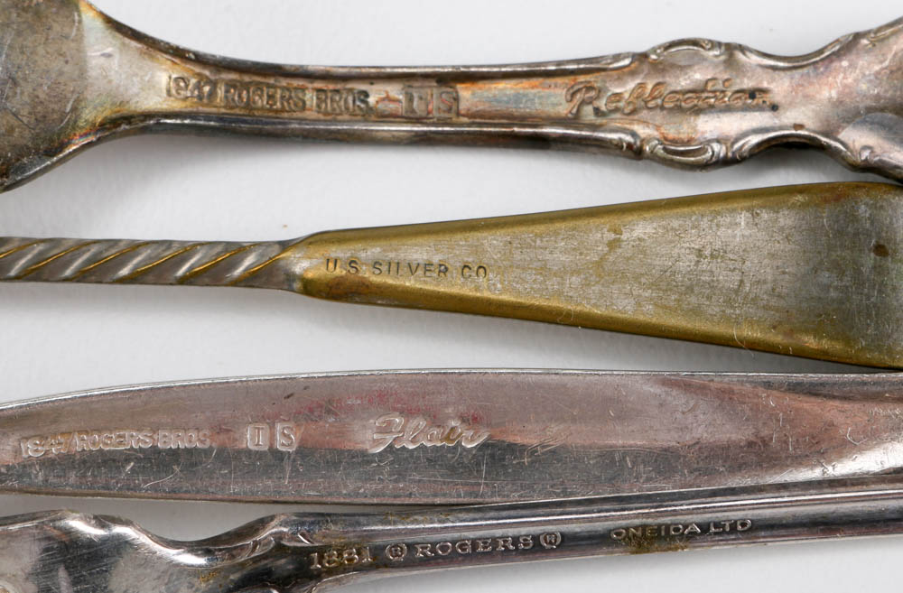 Collection of Fifty Silver Plated Flatware Pieces