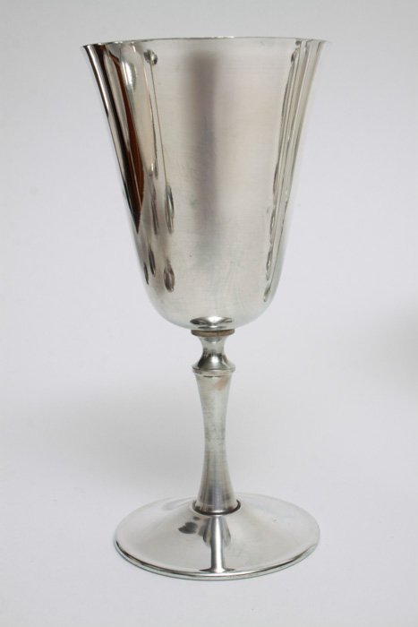 EL de Uberti Italy Silver Plate Goblets with Storage Case