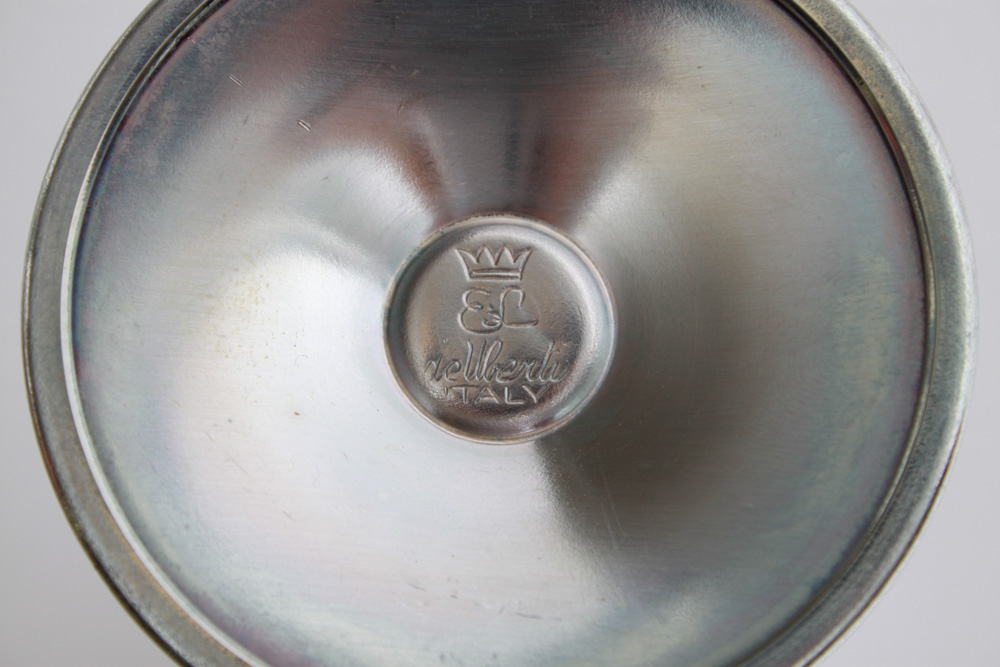 EL de Uberti Italy Silver Plate Goblets with Storage Case