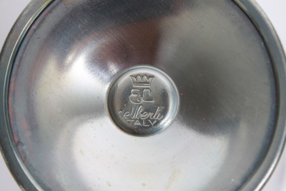 EL de Uberti Italy Silver Plate Goblets with Storage Case