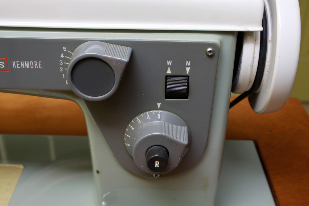 Vintage Sewing Table with Sears Kenmore Sewing Machine