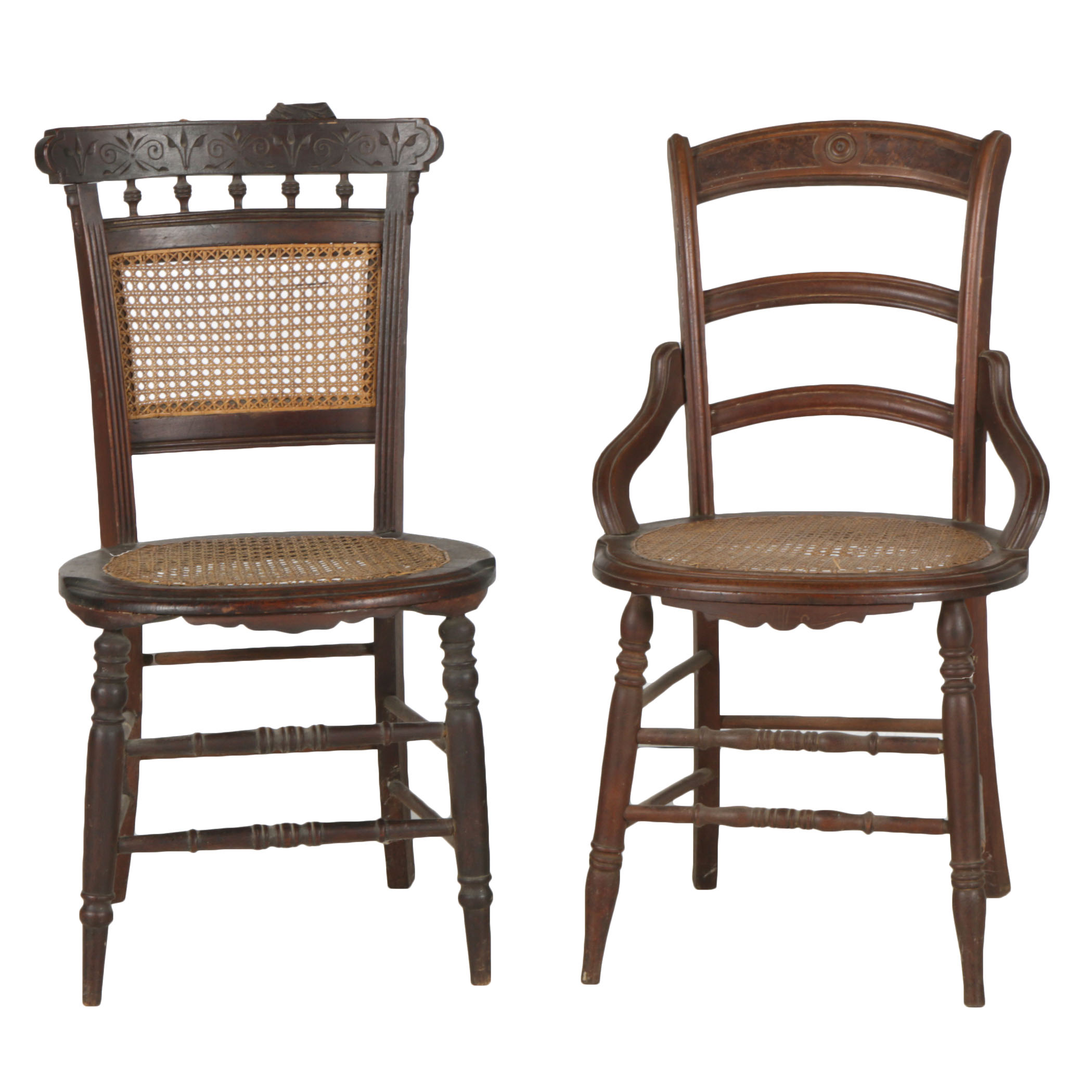 Antique Caned Chairs