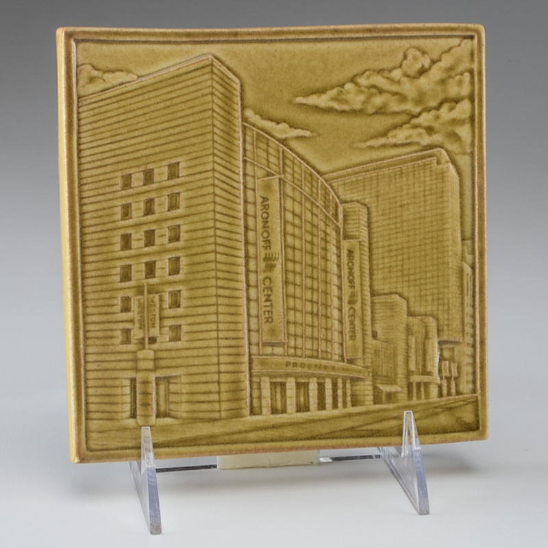 Rookwood Pottery Commemorative Tile of Aronoff Center - WVXU