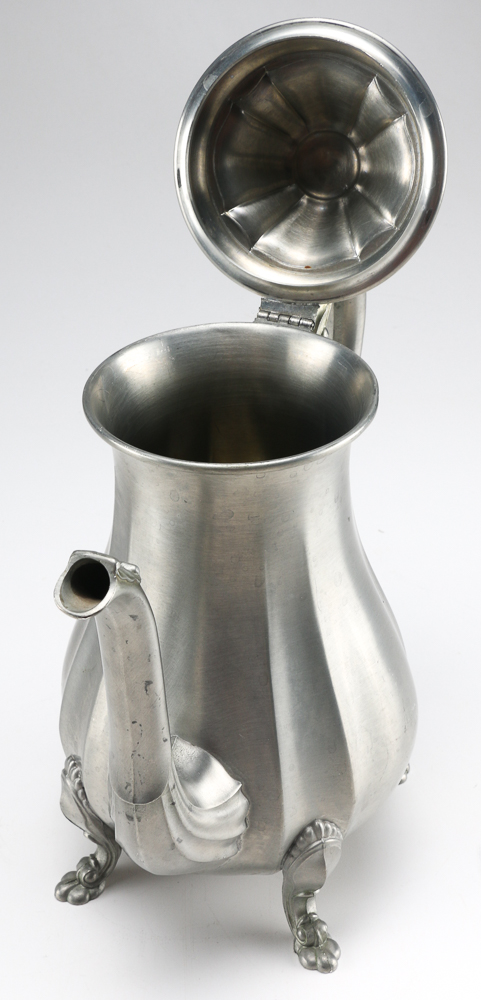 Silver Plated Tray and Pewter Tea Set