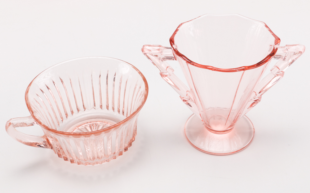 Circa 1950 Pink Depression Glass Grouping