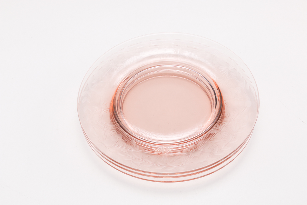 Circa 1950 Pink Depression Glass Grouping