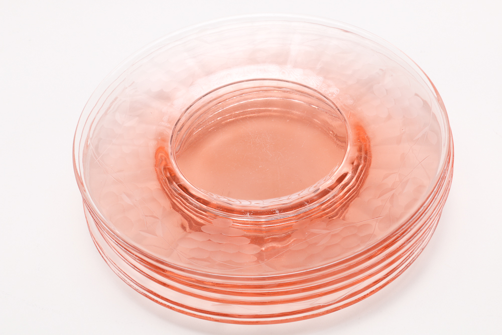 Circa 1950 Pink Depression Glass Grouping