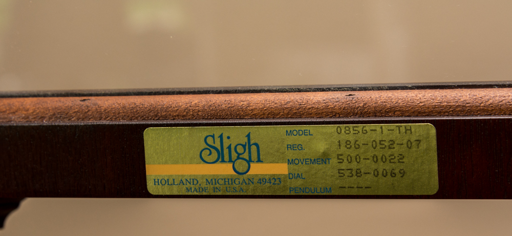 1959 Sligh "Thomas Harland" Tall Case Clock