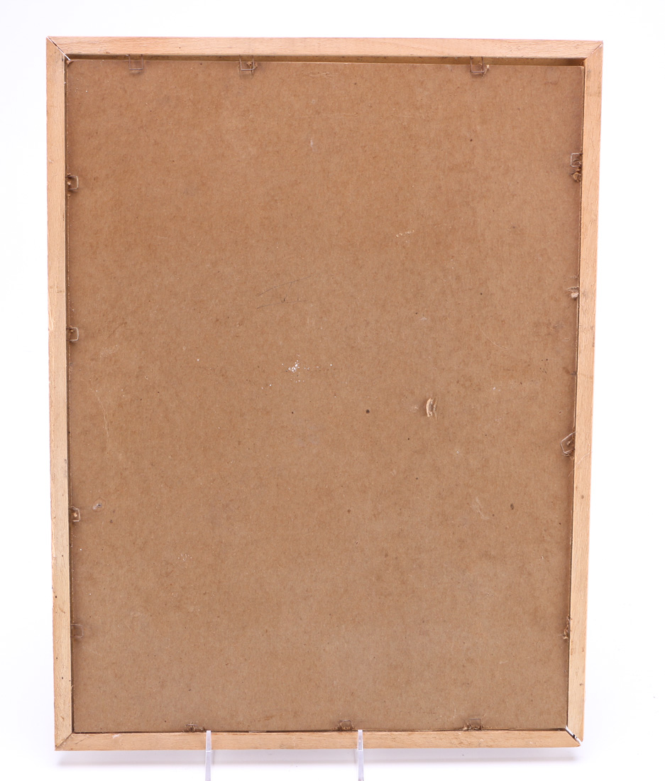 Framed Offset Lithograph after Hindu Miniature Painting 1820s