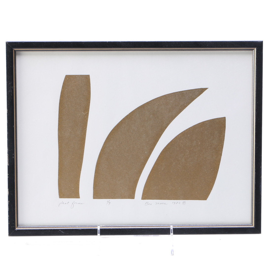 Bev Moore Framed Serigraph "Plant Forms" 1983