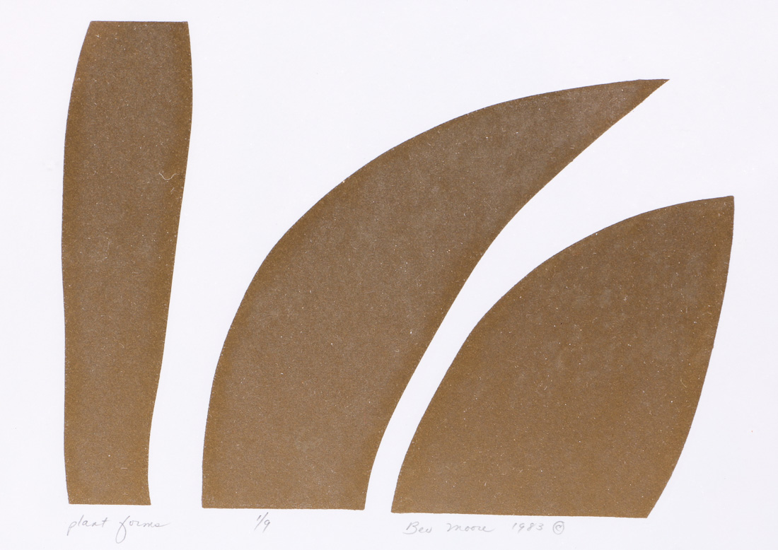 Bev Moore Framed Serigraph "Plant Forms" 1983