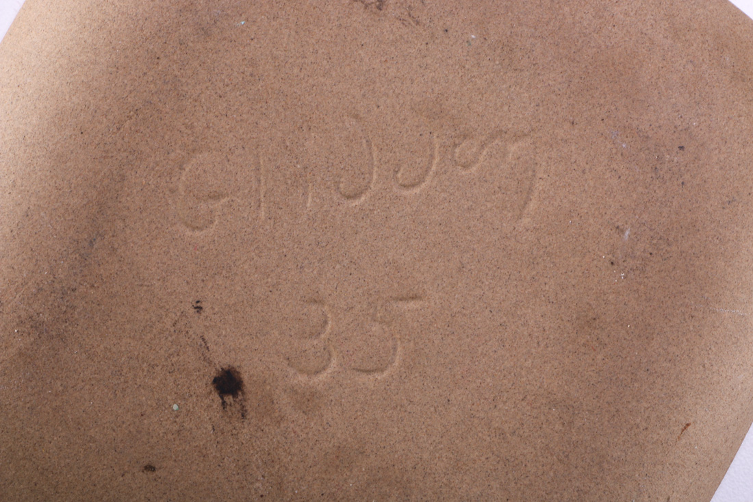 Georges Briard Midas by Hyalyn Porcelain Ash Receiver, and a Buffalo Plate