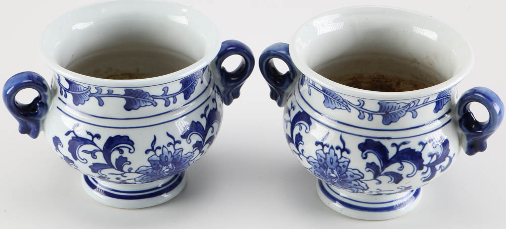 Collection of Chinese Porcelain Pots and Stands