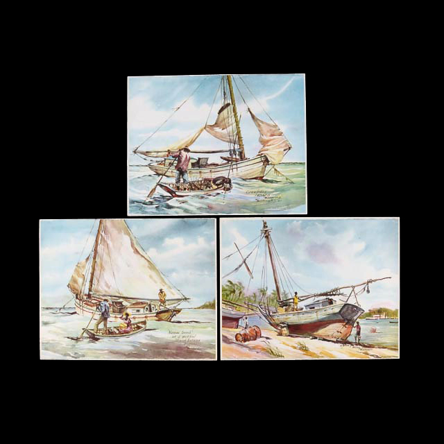 Three Phil Brinkman Watercolor Reproduction Prints