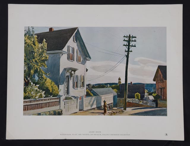 Four Unframed Edward Hopper Watercolor Reproduction Prints