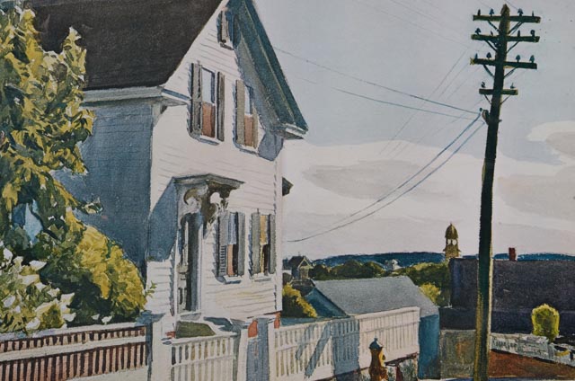 Four Unframed Edward Hopper Watercolor Reproduction Prints