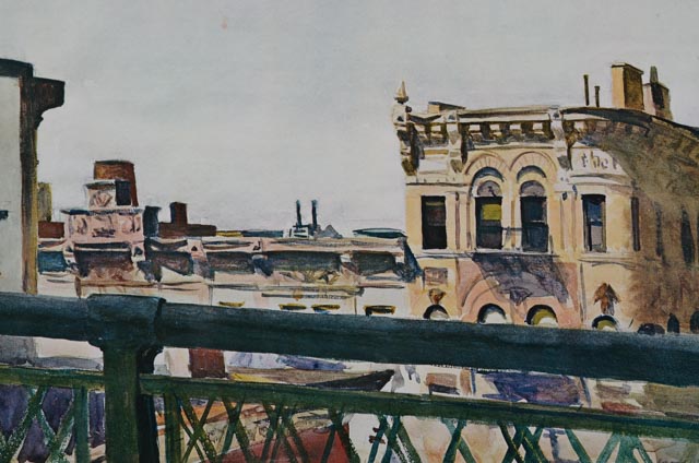 Four Unframed Edward Hopper Watercolor Reproduction Prints