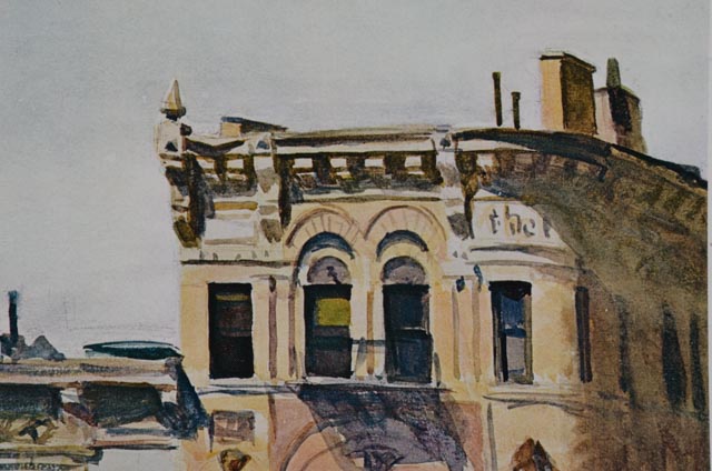 Four Unframed Edward Hopper Watercolor Reproduction Prints