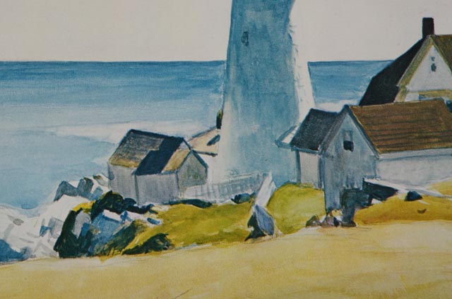 Four Unframed Edward Hopper Watercolor Reproduction Prints