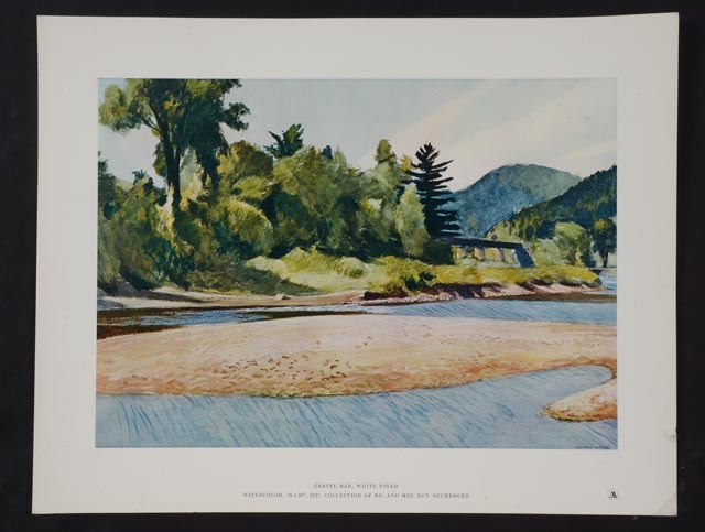 Four Unframed Edward Hopper Watercolor Reproduction Prints