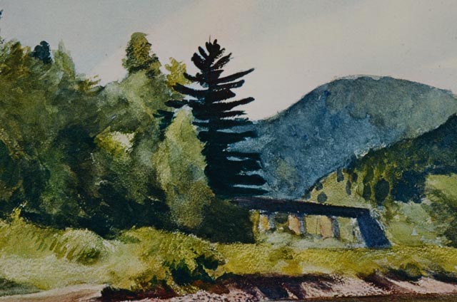 Four Unframed Edward Hopper Watercolor Reproduction Prints