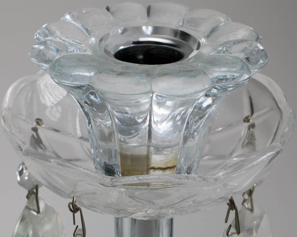 Pair of Crystal Candelabras