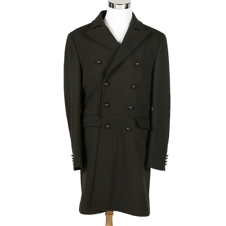 Fall 2015 John Varvatos Military Inspired Wool Peacoat