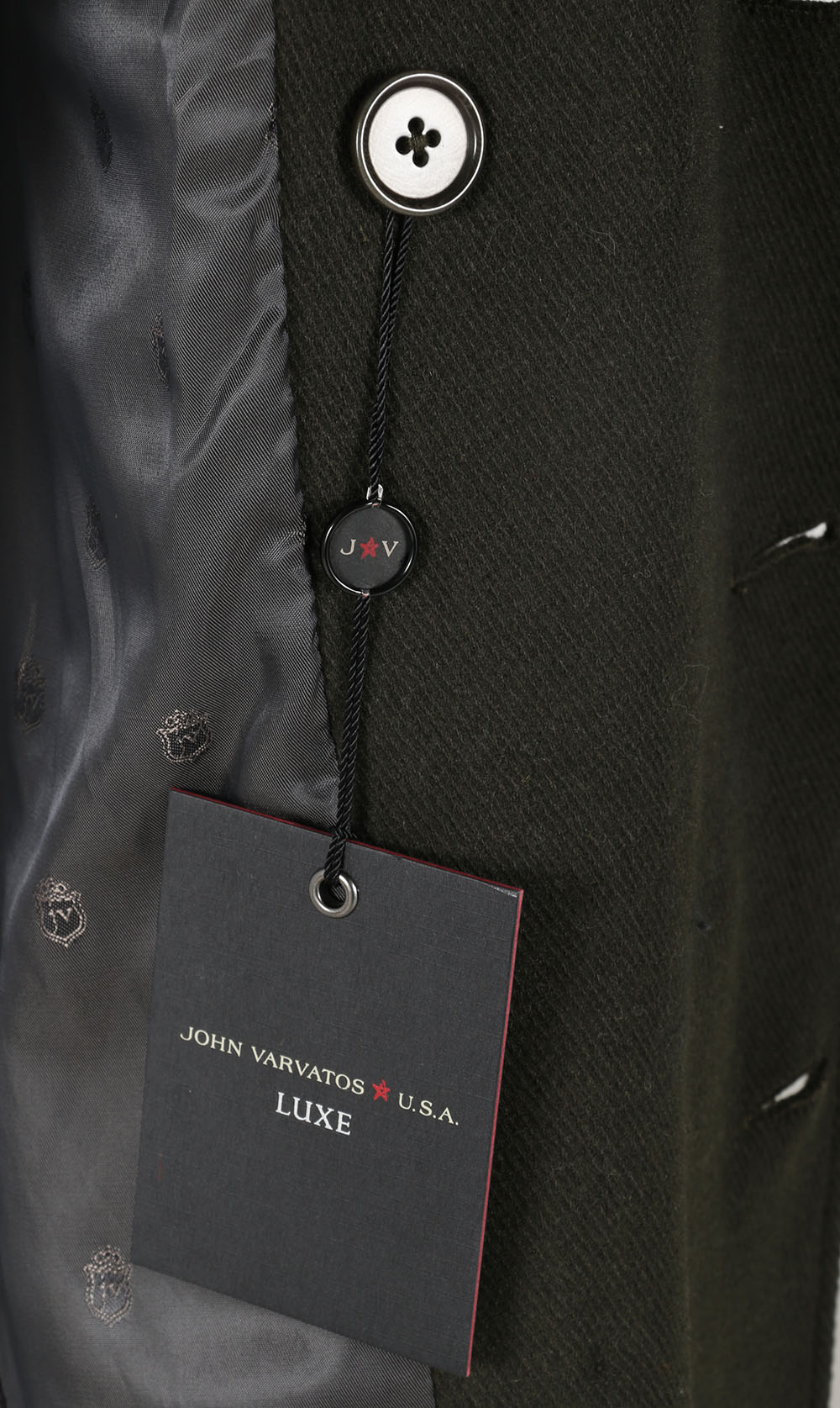 Fall 2015 John Varvatos Military Inspired Wool Peacoat