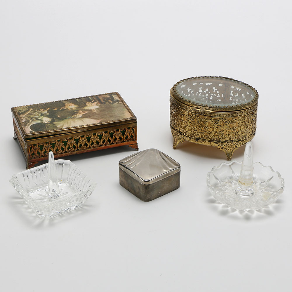Collection of Jewelry Boxes and Holders