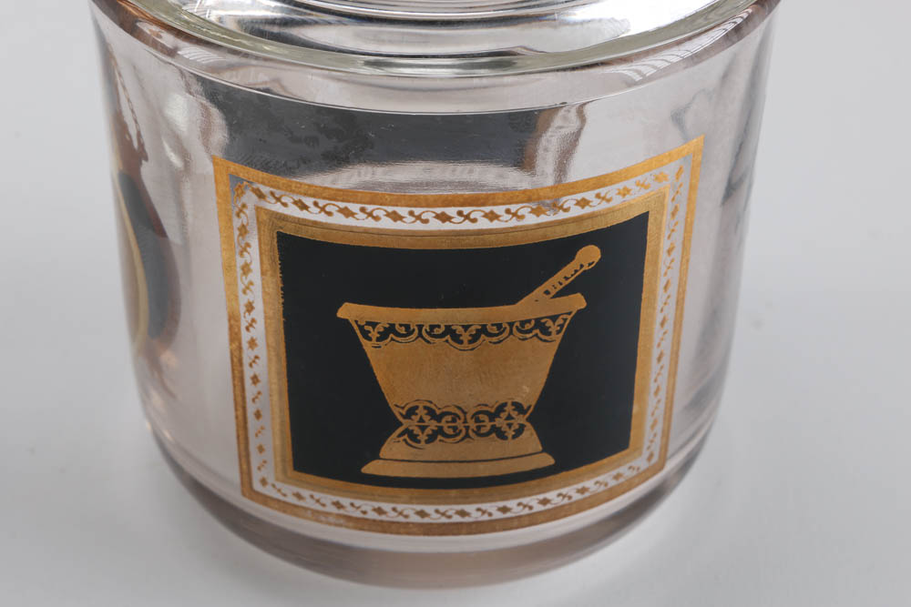 Black and Gold Barware