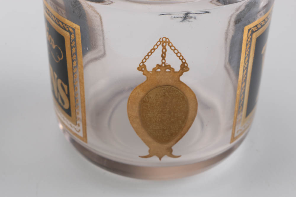 Black and Gold Barware