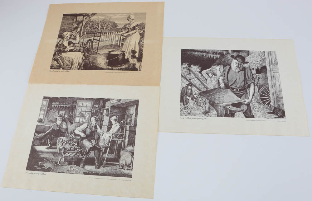 Assortment of Small Building Plans and Art