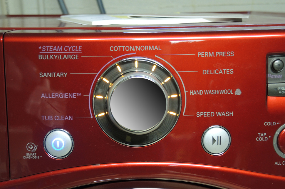 LG Cherry Red Front Loading HE Washer and Dryer Set EBTH