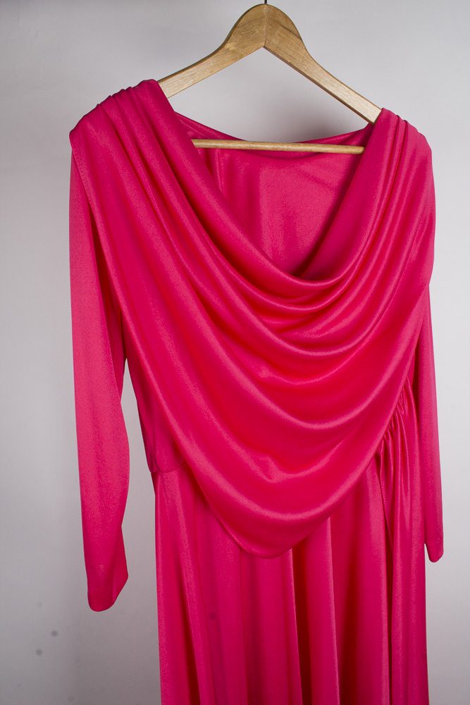 Vintage 1970s Slinky Synthetic Dresses and Skirts