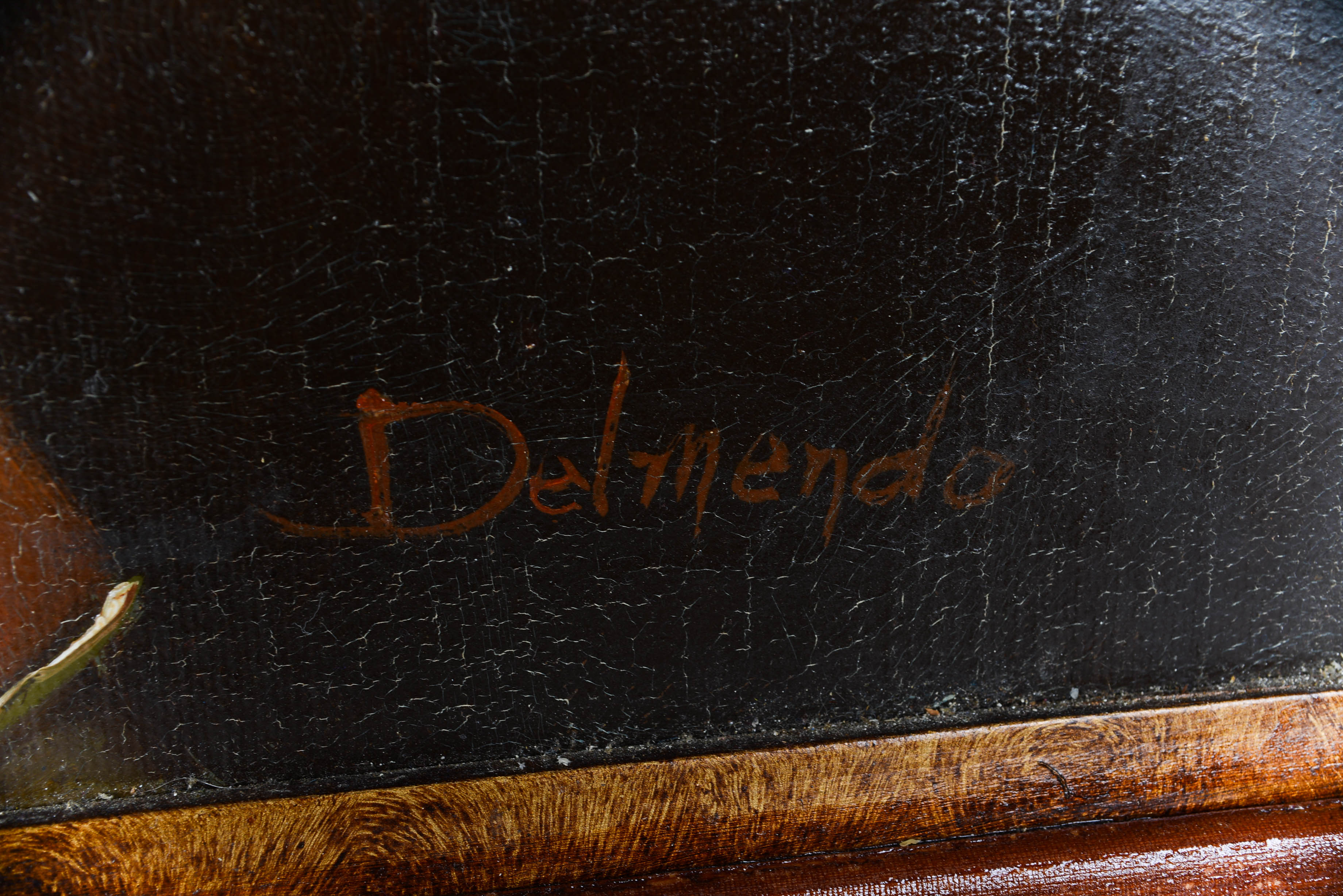 Signed Cowboy and Winchester Oil Painting