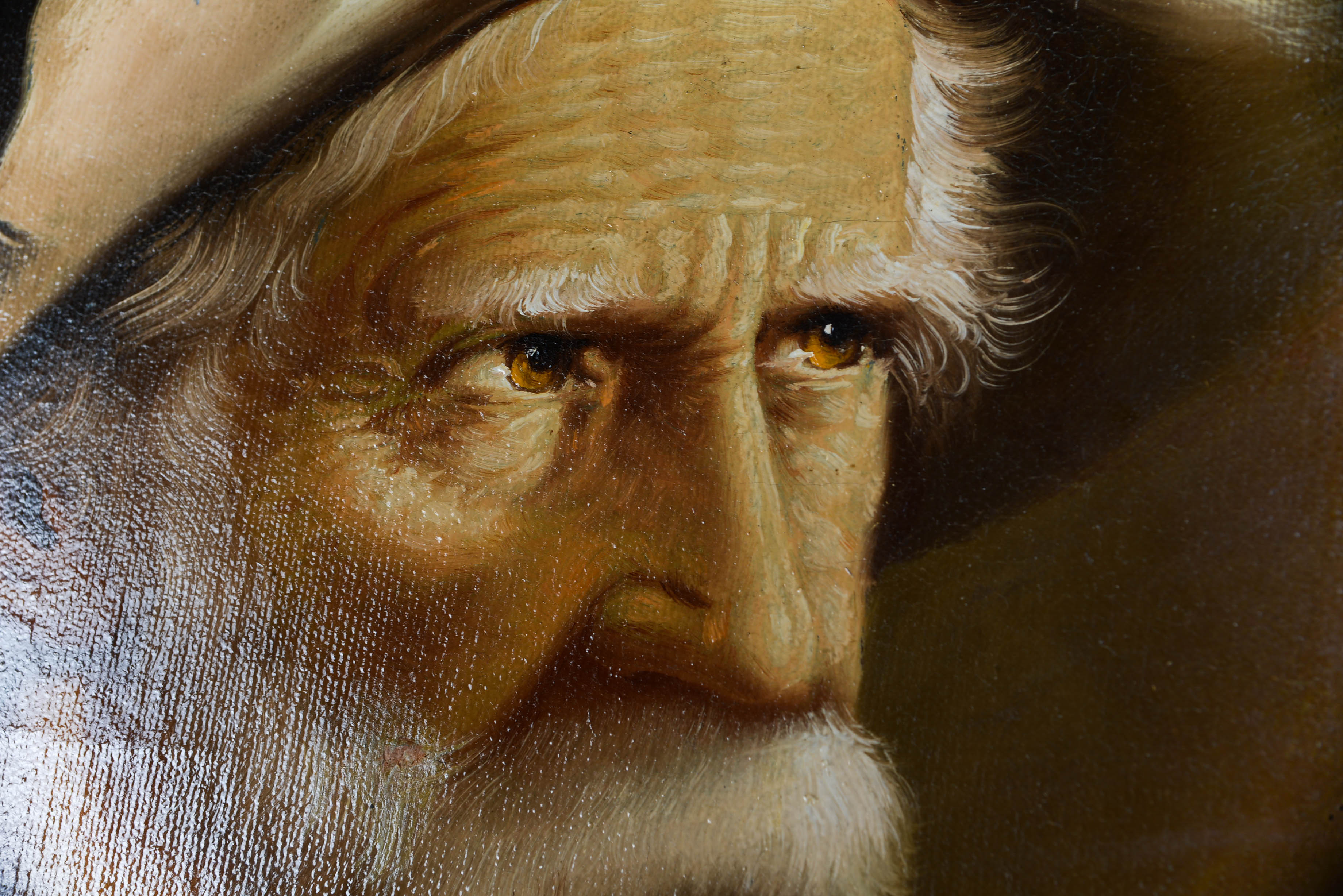 Signed Cowboy and Winchester Oil Painting