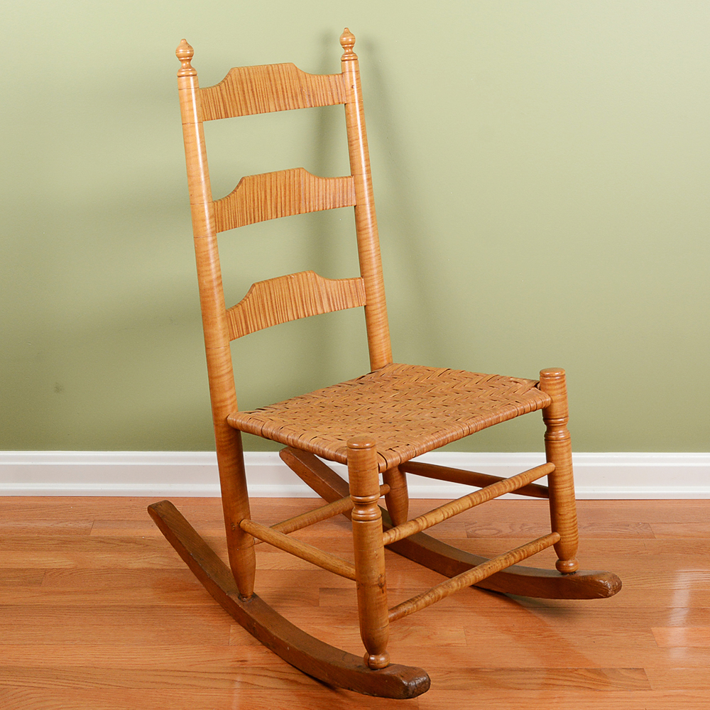 Tiger Maple Rocking Chair | EBTH