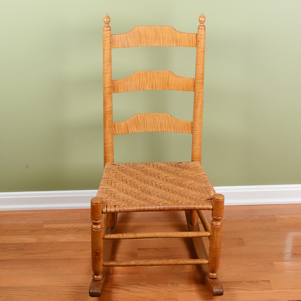 Tiger Maple Rocking Chair | EBTH