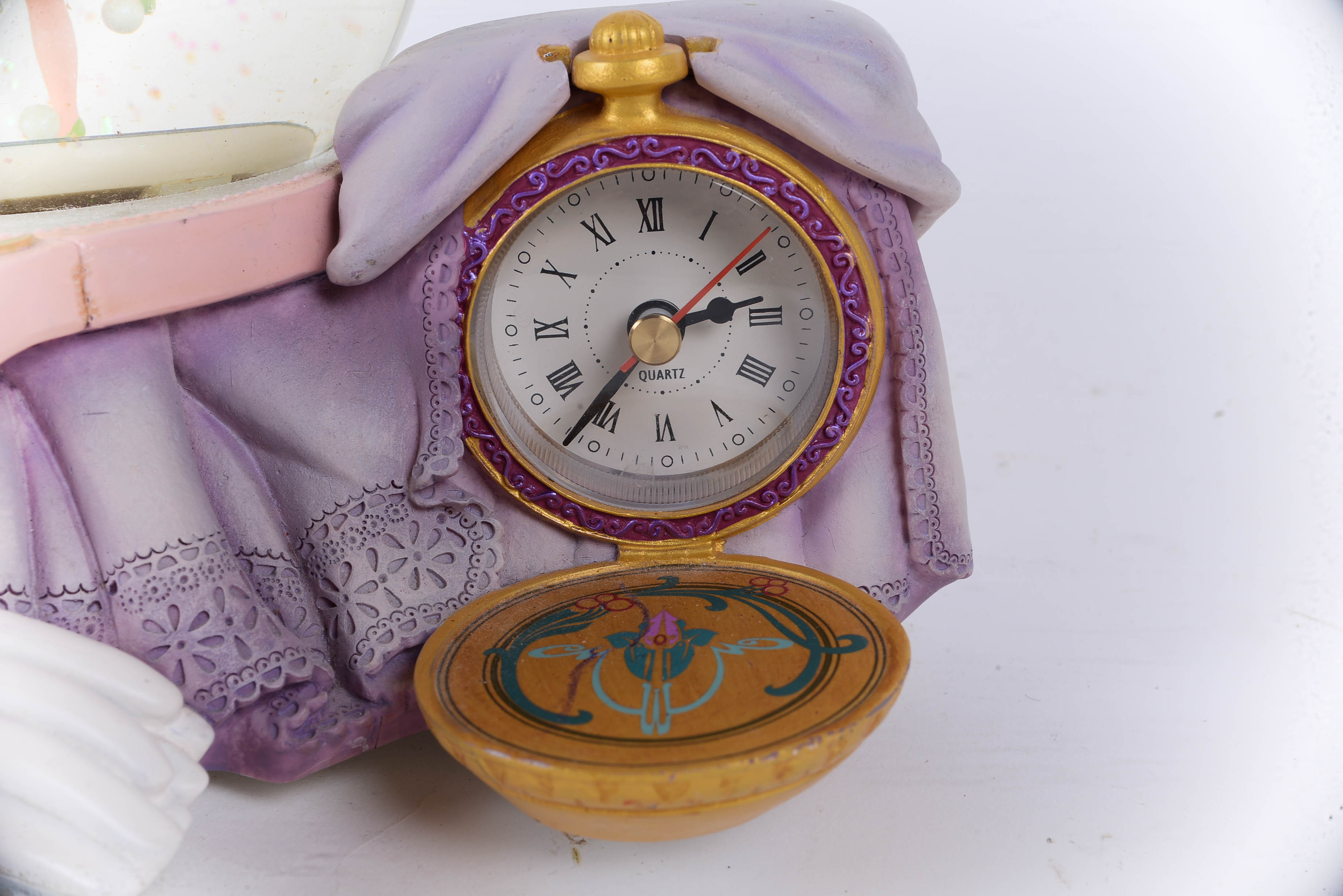 "A Dream Is A Wish Your Heart Makes" Snowglobe and Clock