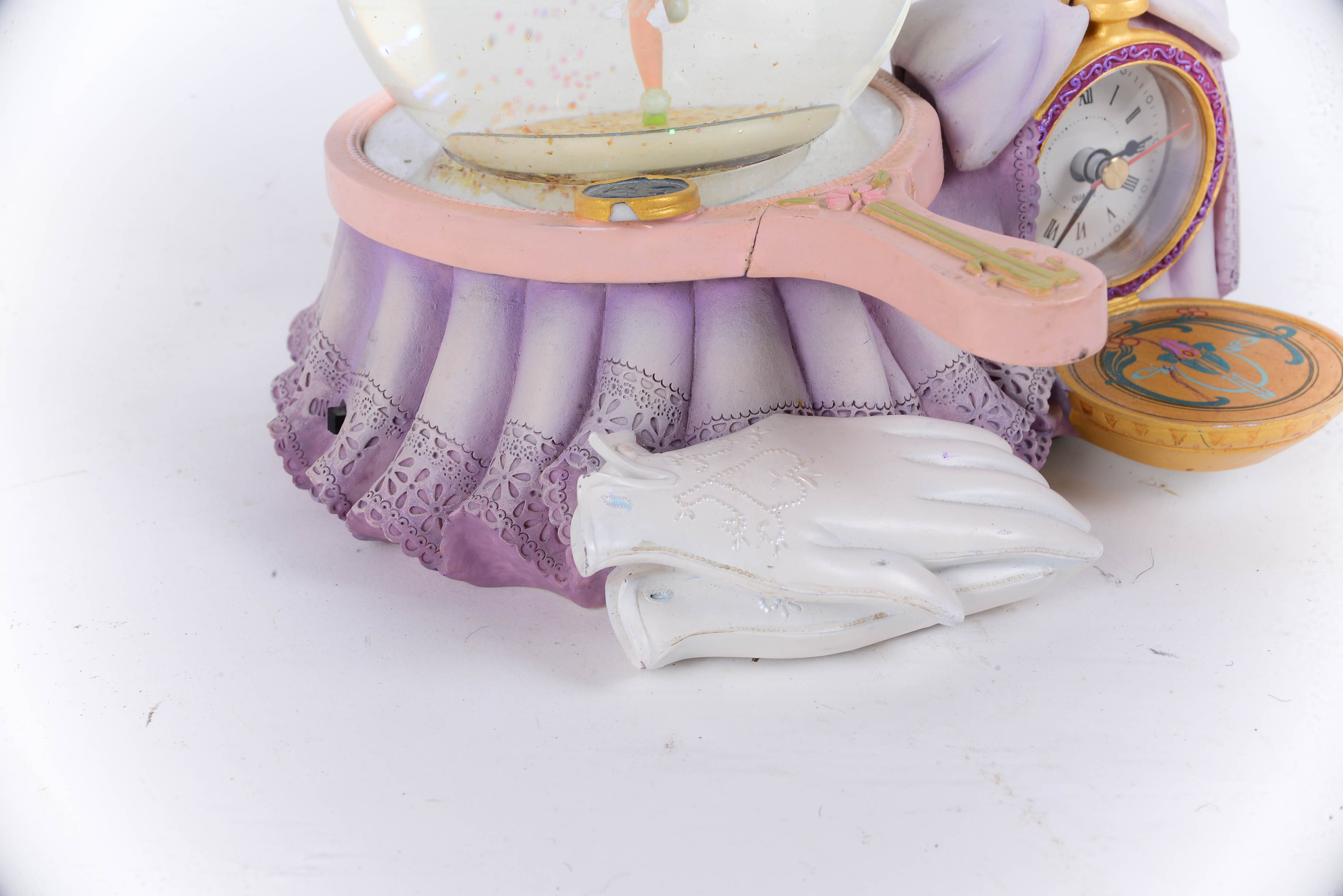 "A Dream Is A Wish Your Heart Makes" Snowglobe and Clock